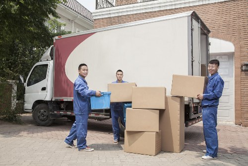 Removal team planning a move in a Richmond residential street
