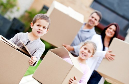 Furniture and boxes loaded into a removals van for a Richmond move
