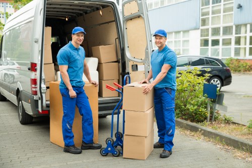 Furniture being carefully loaded for a Richmond relocation