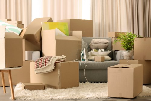 Man and van team handling a house move