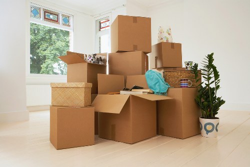 Removal van near Richmond streets and residential properties
