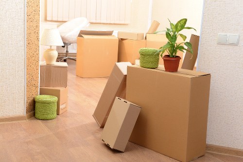 Removal van loading furniture for a Richmond home move