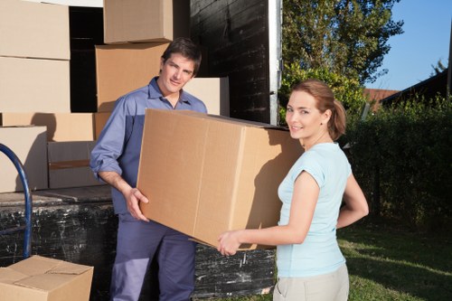 Packing boxes and furniture for a local Richmond house move