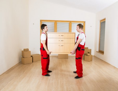 Local Richmond move with movers carrying items from a flat or house
